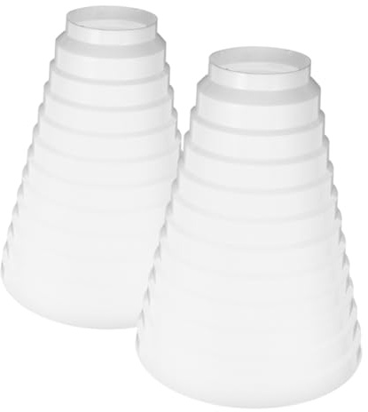 DOITOOL 2pcs Duct Reducer Ventilation Pipe for Insert Range Hood and Ducted Range Hood for Rear Vent Setup