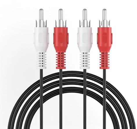 TECHZOCO Cable de audio 2x RCA macho a 2x RCA macho, Cable de audio dual, Cable Extensor rca, Cable audio Estereo macho a macho, Apto para subwoofer, amplificador, Altavoz, 15 Metros