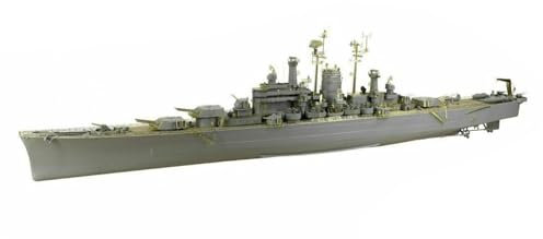 FMOCHANGMDP 1/700 Scale USS CA-139 Salem Heavy Cruiser Deluxe Edition Puzzles Plastic Model Kits, Adult Toys and Gifts,12.3 x 1.3Inchs