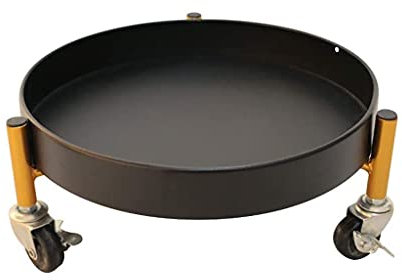 Vassoio per piante Portavasi for Piante Supporto for Piante in Ferro, Fioriera Rotonda for Pallet con Ruote, Carrello for Fioriera con Rotelle, Sottovaso Mobile for Vasi for Piante for Balcone, Patio,