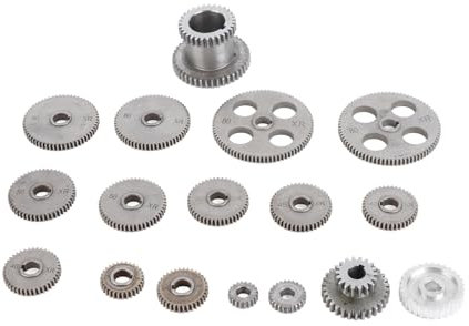 Mini di sostituzione del tornio Zenithaur, kit di marcia in metallo da 18 pc con moto cinghia HT250 grigio ferro grigio, bello per mini torni di precisione e fresature