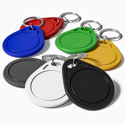 NFC Tag Ntag215 NFC Chip NFC Keyfob -540 Byte Memory, Compatible with iPhone Shortcuts iOS App Homekit Android Smartphone Apps (Pack of 7)