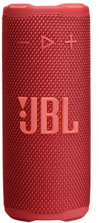 JBL Grip Kompakter Bluetooth Lautsprecher, JBL Pro Sound mit AI Sound Boost, IP68 Wasser- und Staubdicht, Umgebungslicht, Bis zu 14h Wiedergabe, Auracast Multi-Speaker, JBL Portable App, Rot