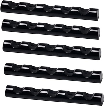 Healifty Support de Rangement pour Stylos à Ongles 5 Compartiments en Plastique Noir, Portable et Pratique pour Usage Personnel ou Professionnel de Nail Art