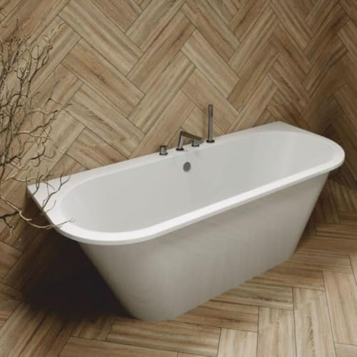 Casa Padrino Baignoire autoportante de luxe blanc brillant 170 cm – Meuble de salle de bain