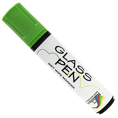 Glass Pen Window Marker: Liquid Chalk Pens for Glass, Whiteboard Markers with Washable Paint - Graduation, Car Windows, Mirror Pen, Storefront, Wedding, Parade, Party & Holiday (Green, Jumbo Tip)