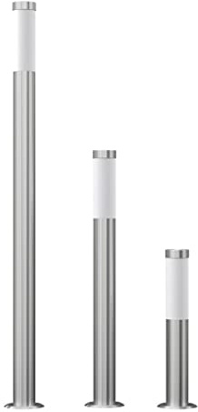 Lampioni da terra moderni in acciaio inox (set da 3)