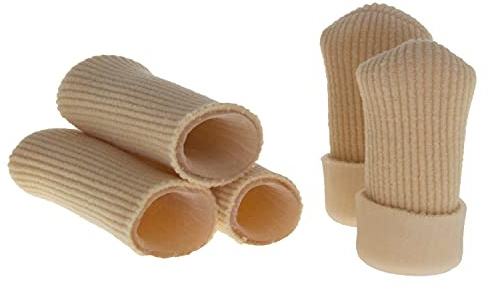 Silikon Zehenschutz mit Kappe | Zehenkappen | Druckschutz | Zehen | Schutz | Kissen | 5er Pack (M)