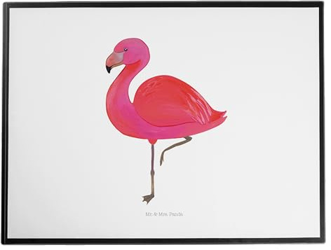 Mr. & Mrs. Panda Tischschoner Flamingo Classic - Geschenk, schreibtischauflagen, Schreibunterlage, Prächtig, schreibtischmatte, Stolz, Ich, schreibtischunterlagen, tischauflage, Spruch, Rosa