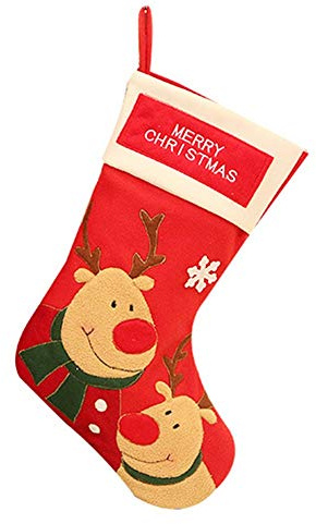 BJ-SHOP Weihnachtsstrumpf,Nikolausstiefel 45cm Filz Weihnachtsstrumpf Vervollkommnen Sie fur Kamin-Geschenk-Hauptzusatz