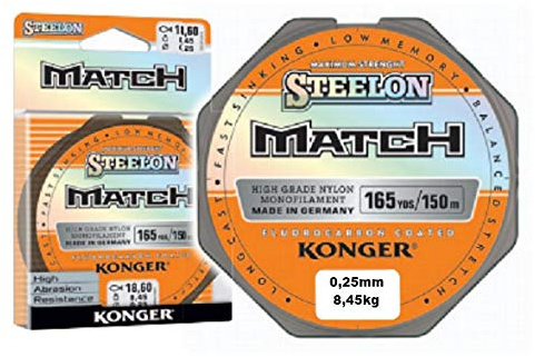 Konger Angelschnur STEELON Match Fluorocarbon Coated Monofile 150m
