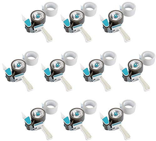 10x Abroller Inkl. 20 Rollen Klebeband Handabroller Profi Klebebandabroller Paketbandabroller für Paketbänder