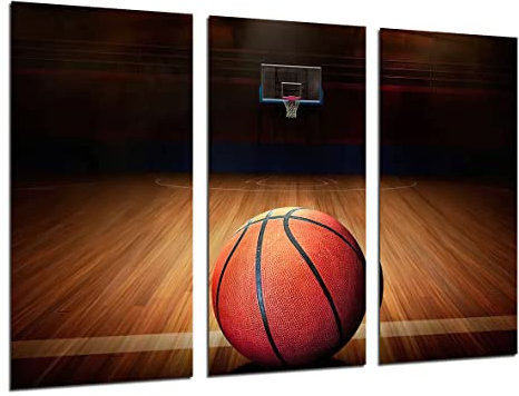 DKORARTE Modernes Fotobild, Basketball, NBA, Sport, Korb, Spalding, Baket, Ball, 97 x 62 cm, Ref. 27371