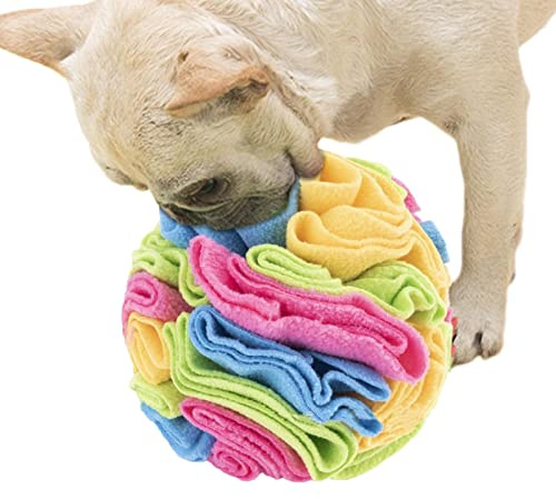 LINGJIONG Snusbollleksak för husdjur, godisdispensering interaktiva hundleksaker - hundberikningsleksaker plysch gosigt fyllda leksaker, hundgodis leksak för små medelstora hundar mat matta