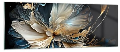 Moderno Quadro in Vetro 140x50 cm Stampe da Parete Botanica Fiori - 5766