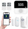 eMylo Kit de Alarma WiFi Inteligente, Sistema de Alarma de Seguridad para el Hogar, 4 Piezas (Alarma + IR + Imán de Puerta + Mando a Distancia), para Casa, Apartamento, Compatible con Smart Living