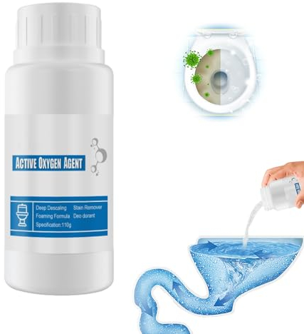 Toilet Active Oxygen Agent, 2024 Neu Toilette Aktiv Sauerstoff Mittel, WC Reiniger Schaum, Kraftvoller WC Reiniger, Kalkentferner Urinsteinlöser für Glanz und frischen Duft (1PC, 110g)
