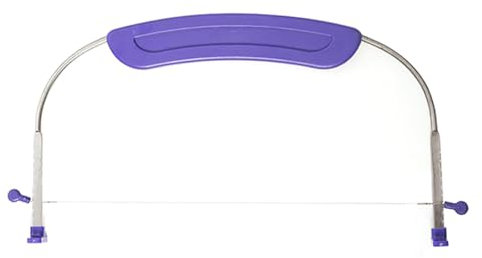 CENPEK Affettatrice per Torte Regolabile, livellatrice per Torte Professionale con Fili in Acciaio Inossidabile e Manico Viola per Strumento di Cottura per Torte a Strati di Compleanno di Nozze