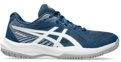 ASICS Kid's Upcourt 6 Grade School Volleyball Shoes, 2, MAKO Blue/White