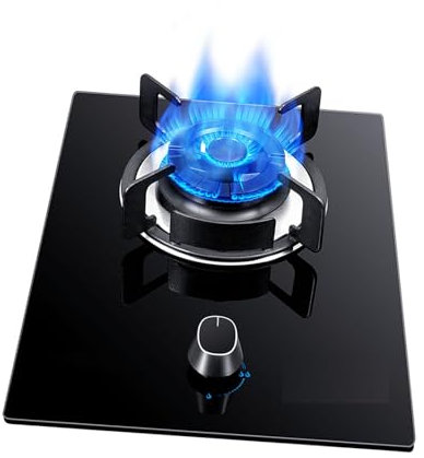 Cuisinière À Gaz, Cuisinière À Gaz Portable À 1 Brûleur, Plaque De Cuisson À Gaz Unique À Allumage Automatique 5,2 KW NG/5 KW GPL, Table De Cuisson À Gaz For La Maison, Le Camping Et L'extérieur(LPG)