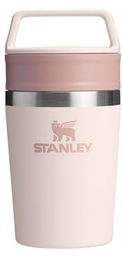 Stanley Termo Cafe To-Go 0.23L - Mantiene 3 Horas Caliente - 4 Horas Frío - Sin BPA - Antifugas y Apilable - Apta Para Lavavajillas - Taza Café Para Llevar - Vaso Termico - Rose Quartz
