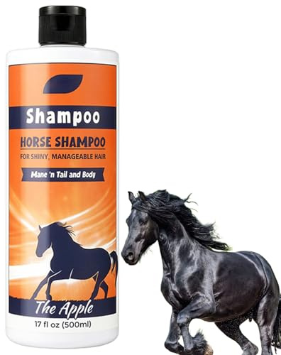 Champú para Crines y Cola de Caballo – Limpiador e Hidratante de 500ml para Suavizar el Áspero y Mejorar la Salud del Pelaje | Esenciales para el Cuidado Equino para Uso Diario y Rutina de Acondi