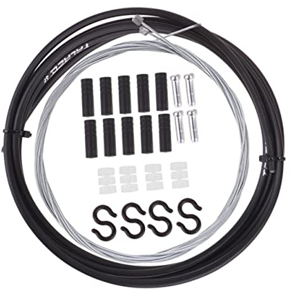 Toyvian Cables de Freno y Cambio para Bicicleta de Carretera y Montaña Tubo Protector Negro Anticorrosión Kit para Línea de Freno y Cambio