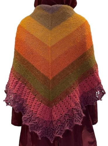 Handgestricktes Dreieckstuch. Schultertuch flauschig warm mit Angora