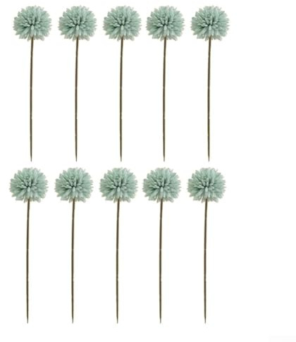 Bolas artificiales de crisantemo, flores falsas de seda de 32 cm para decoración del hogar, centros de mesa de boda y arreglos de mesa (varios colores disponibles) (verde)