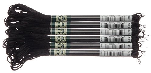 DMC 1008F-S0310 Sticktwist, S0310 svart, 8 m