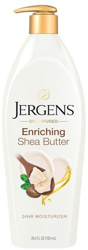 Jergens Shea Butter Hand and Body Lotion, Deep Conditioning Moisturizer, 3X More Radiant Skin, with Pure Shea Butter, Dermatologist Tested, 26.5 Oz