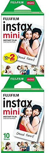 Fujifilm Instax Mini Brillo - Pack de 60 películas fotográficas Instantáneas (6 x10 hojas), color blanco