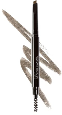 Wet n Wild, Ultimate Brow Retractable Pencil, eindrehbarer Augenbrauenstift mit dreieckiger Präzisionsspitze, pigmentierter Farbe für perfekt definierte Augenbrauen, Aschbraun