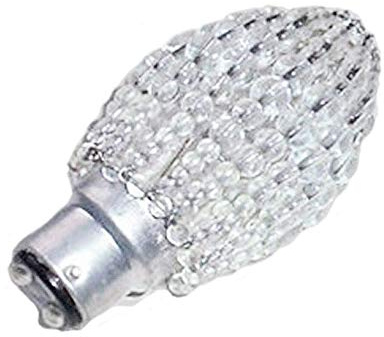 Choice of 6 Colours Crystal Glass Beaded Lampshade Alternative Chandelier Inspired Lightbulb Candle Sized Bulb Cover Sleeve Lamp Better Than Shade Light Drops Beads Kitsch (Clear)
