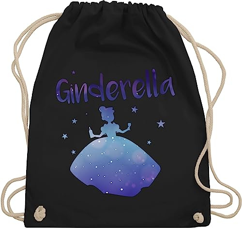 Shirtracer Turnbeutel Rucksack - Frauen Geschenk Damen - Ginderella I Gin Liebhaberin I Ginliebhaberin I Alkohol Prinzessin - Unisize - Schwarz - saufrucksack brauttaschen jga sauf beutel accessories