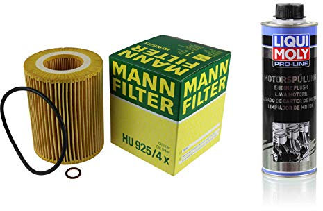 MANN-FILTER Ölfilter HU 925/4 x + 2427 Pro-Line Motorspülung