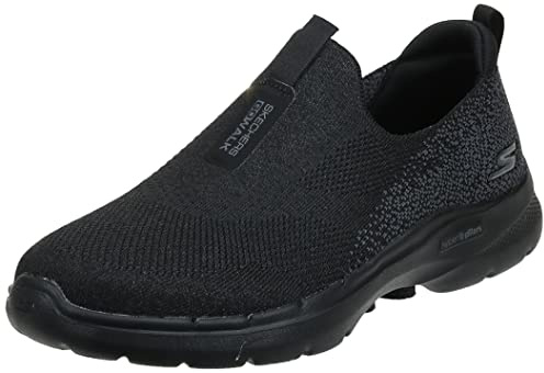 Skechers Go Walk 6 – Brillante, Scarpe da Ginnastica Donna, Nero/Rosa, 37 EU Larga