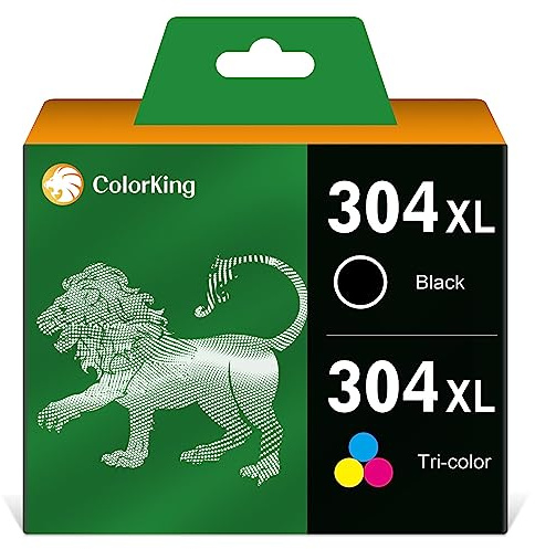 ColorKing Cartuchos de Tinta remanufacturados Repuesto para HP 304XL 304 XL para HP Envy 5030 5020 5032 5010 DeskJet 2630 2620 2622 2632 2634 3720 3730 3733 3735 3750 3760 3762 (1 Negro, 1 Tricolor)