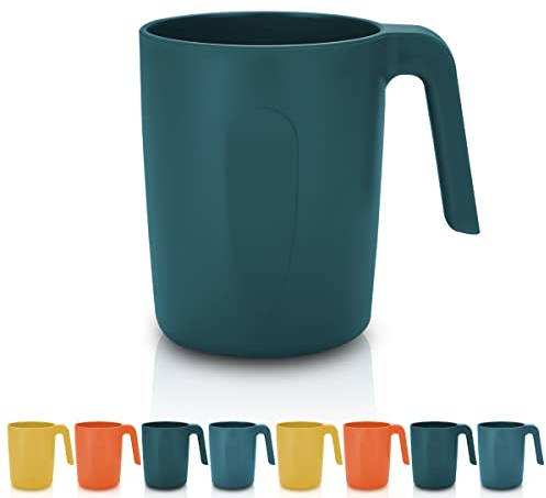 Kyraton Gobelets en Plastique Réutilisables 8 pièces, 450 ml Tasse eau Incassable,Pour Une Utilisation Intérieure Et Extérieure