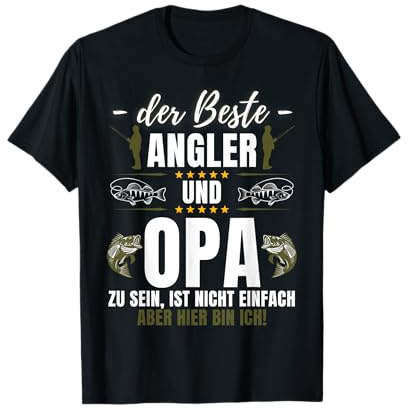 Lustiges Angel Angeln Fischen Fischer Angler Opa Spruch T-Shirt