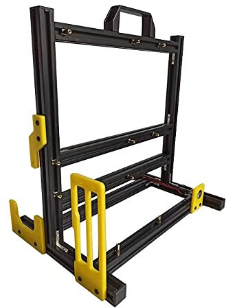 ATX PC Test Bench Handle Carrying Computer Water Cooling Open Frame Overclock Air Case HTPC Support Graphics Card(Black Yellow)