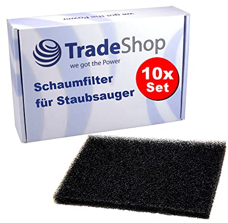 10x Trade-Shop Schaumfilter/Motorschutzfilter kompatibel mit Progress DIAMANT 110.0, 112, 112.1, 112.2, 210.0, 211.0, 211.1, 212.0, 215.0, 216.0