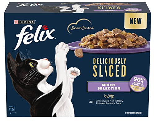 Felix Deliciously Sliced Adult Wet Cat Food Mixed Selection 12x80g
