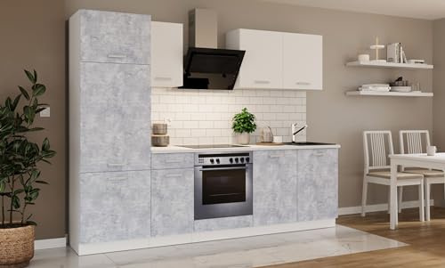 Küche Toni 260 cm Küchenzeile Küchenblock Singleküche Einbauküche