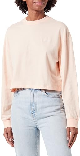 KARL LAGERFELD Signature - Maglietta a Maniche Lunghe da Donna, Pale Peach., L