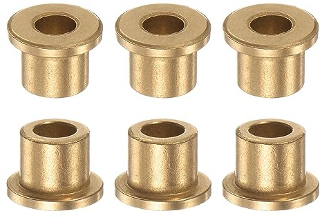 QUARKZMAN 6Stk Flansch Gleitlager Hülse Sinterbronze Buchsen 6x10x10mm