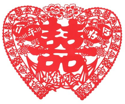 Zerodeko 3St glückliches wort hochzeitszimmer hochzeit Hochzeitsdekoration Hochzeitsaufkleber Türaufkleber Wohnkultur Hochzeitsversorgung Hochzeitsaccessoire chinesischer Stil schmücken