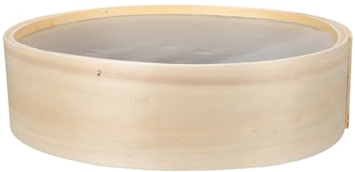 IMIKEYA Tamiz Harina Coladores Malla Fina Tamiz Harina Colador Harina Mano Madera Tamiz Redondo para Hornear Pasteles Pan Tierra Jardín