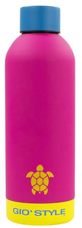 GioStyle Borraccia Fluo | 500 ml | Acciaio Inossidabile | Chiusura Ermetica | Colori Assortiti