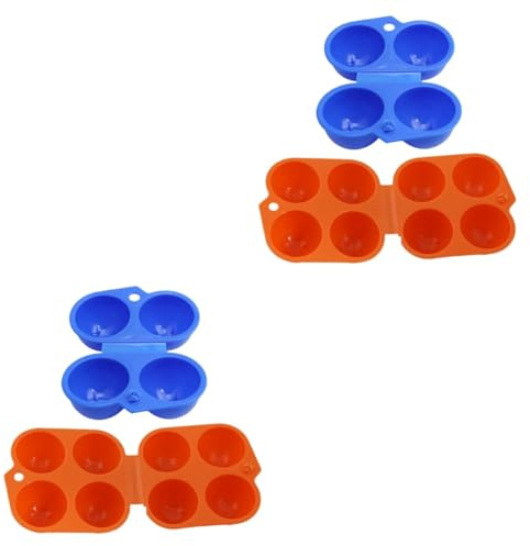 Gadpiparty 4stücke Fächer Kunststoff Eierbox Mit Snap-lock Tragbarer Eierhalter Für Outdoor-aktivitäten Für Picknick Bbq Camping Und Angeln